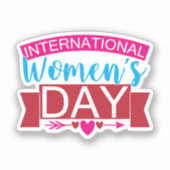 Internationaler Frauentag Aufkleber (Vorderseite)