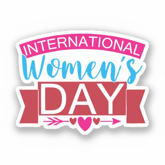 Internationaler Frauentag Aufkleber (Vorderseite)