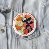 Internationaler Frauentag - Bild eines vielfältige Button (Beispiel)