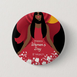 Internationaler Frauentag Button