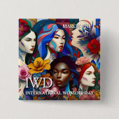 Internationaler Frauentag Button (Vorderseite)
