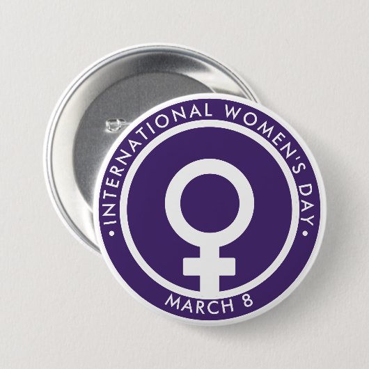 Internationaler Frauentag Button (Vorne & Hinten)
