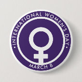 Internationaler Frauentag Button (Vorderseite)