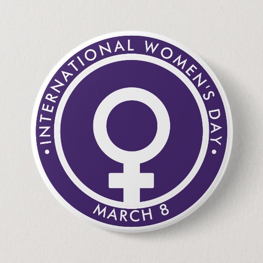 Internationaler Frauentag Button (Vorderseite)