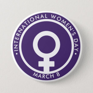 Internationaler Frauentag Button