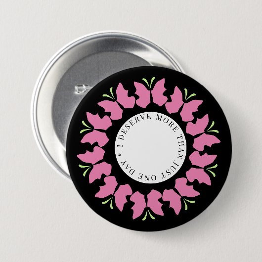 Internationaler Frauentag Button (Vorne & Hinten)