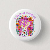 Internationaler Frauentag Button (Vorderseite)