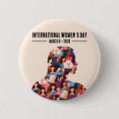 Internationaler Frauentag Button (Vorderseite)