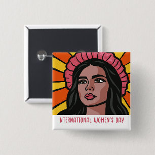 Internationaler Frauentag Button