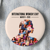 Internationaler Frauentag Button