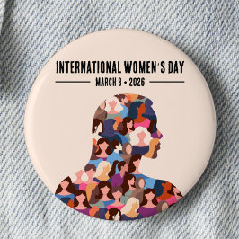 Internationaler Frauentag Button