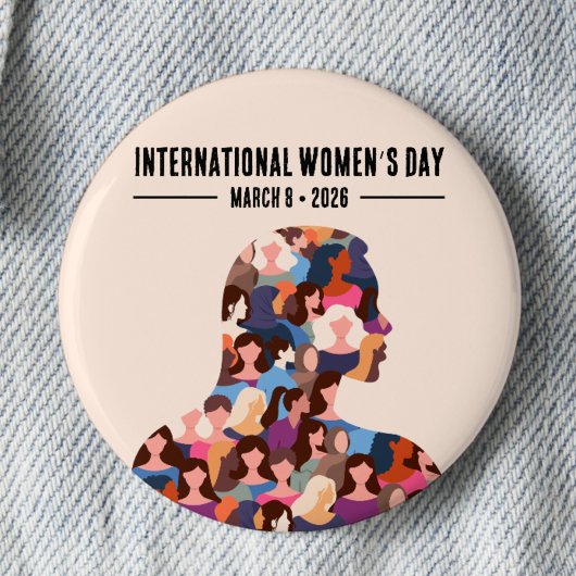 Internationaler Frauentag Button