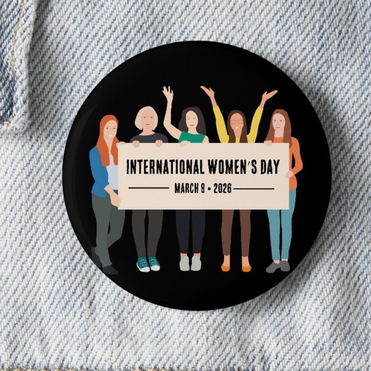Internationaler Frauentag Button