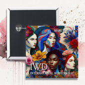 Internationaler Frauentag Button