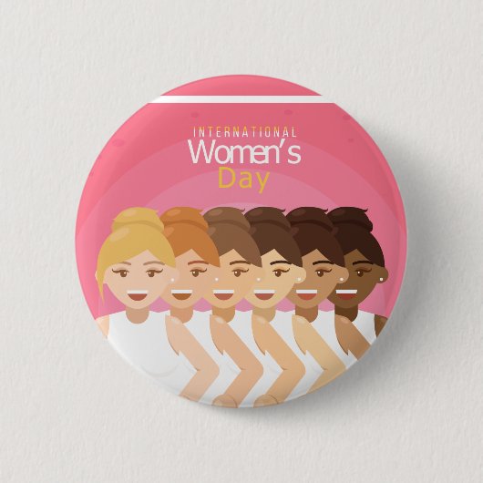 Internationaler Frauentag Button (Vorderseite)