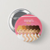 Internationaler Frauentag Button (Vorne & Hinten)