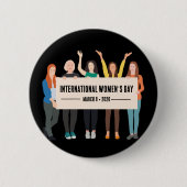 Internationaler Frauentag Button (Vorderseite)