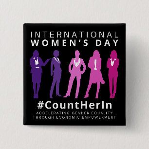 Internationaler Frauentag: Count Her In Button