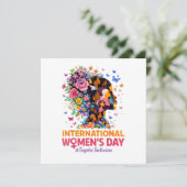 Internationaler Frauentag Einladung (Stehend Vorderseite)