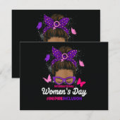 Internationaler Frauentag Einladung (Vorne/Hinten)