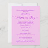 Internationaler Frauentag Einladung (Rückseite)