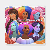 Internationaler Frauentag | Equality feiern Magnet (Vorne)