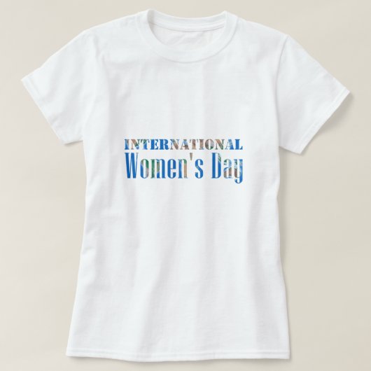 Internationaler Frauentag - farbenfrohe Weltgeogra T-Shirt (Design vorne)