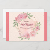 Internationaler Frauentag Feiertagskarte (Vorne/Hinten)