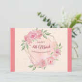 Internationaler Frauentag Feiertagskarte (Stehend Vorderseite)