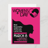 Internationaler Frauentag Feiertagskarte (Vorne/Hinten)