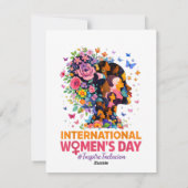 Internationaler Frauentag Feiertagskarte (Rückseite)