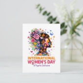 Internationaler Frauentag Feiertagskarte (Stehend Vorderseite)