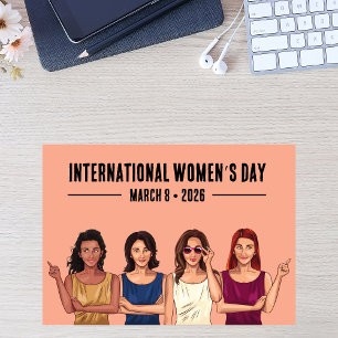 Internationaler Frauentag Feiertagskarte