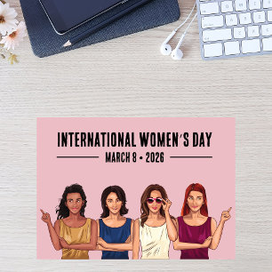 Internationaler Frauentag Feiertagskarte