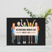 Internationaler Frauentag Feiertagskarte (Stehend Vorderseite)