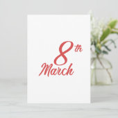 Internationaler Frauentag Feiertagskarte (Stehend Vorderseite)