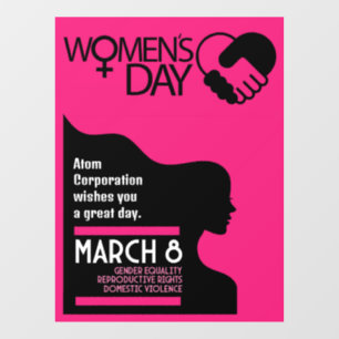 Internationaler Frauentag Fensteraufkleber