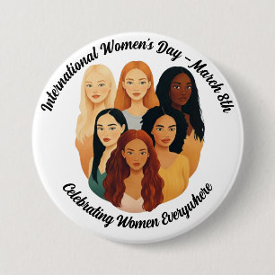 Internationaler Frauentag - Frauen feiern Button
