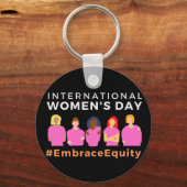 Internationaler Frauentag für Gerechtigkeit Schlüsselanhänger (Rückseite)