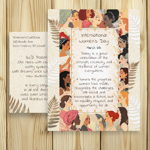 Internationaler Frauentag   Gedicht für Frauen Postkarte
