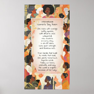 Internationaler Frauentag-Gedicht Poster