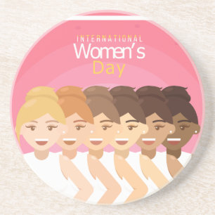 Internationaler Frauentag Getränkeuntersetzer