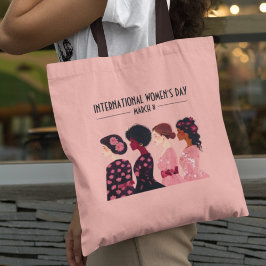 Internationaler Frauentag Globale Frauen rosa Blüt Tasche