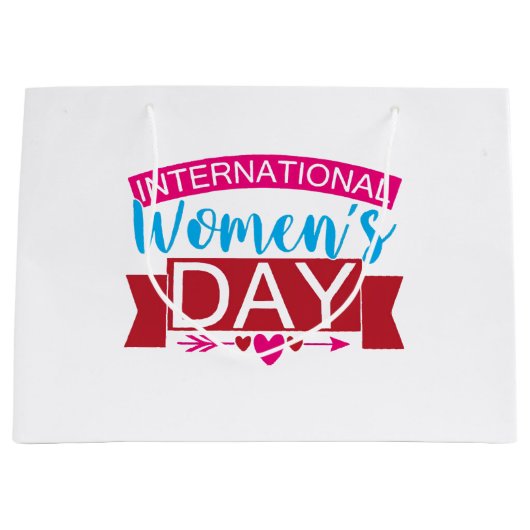 Internationaler Frauentag Große Geschenktüte (Vorderseite)