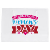 Internationaler Frauentag Große Geschenktüte (Rückseite)