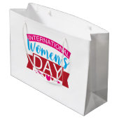 Internationaler Frauentag Große Geschenktüte (Rückseite Schrägansicht)