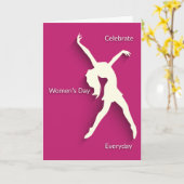 Internationaler Frauentag: Himbeere feiern Karte (Gelbe Blume)