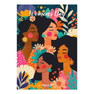 Internationaler Frauentag in Rosa Fotodruck