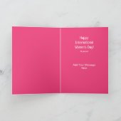 Internationaler Frauentag in Rosa Karte (Innenseite)