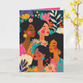 Internationaler Frauentag in Rosa Karte (Gelbe Blume)